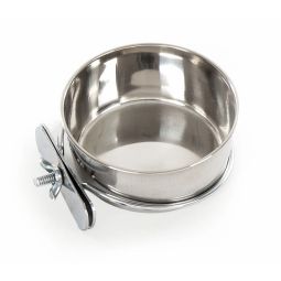 Gamelle inox - Fixation par vis, contre-plaque - Diam : 9cm