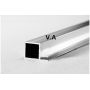 Tube aluminium carré rainuré - 20mm x 20mm - Jonction 1 plat - Long: 1m