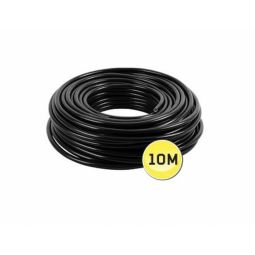 Tuyau souple PVC noir - Renforcé - Diam: 10mm - Long: 10m