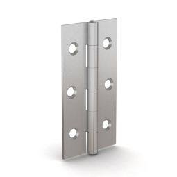 2 x Charnières rectangulaires - Inox - 60 x 35mm