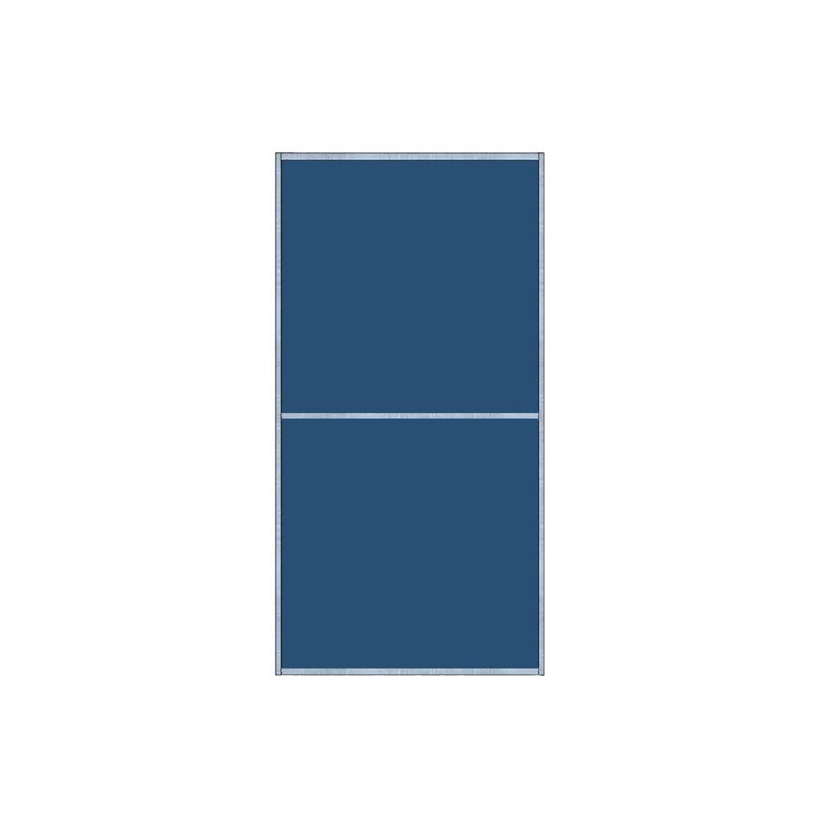 Panneau de volière 1mx2m - Tôle Galvanisée - Bleu Ardoise