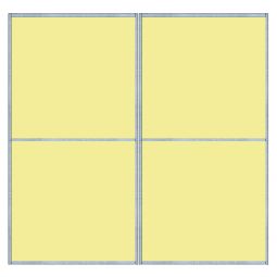 Panneau de toit pour volière de 2mx2m - Tôlé