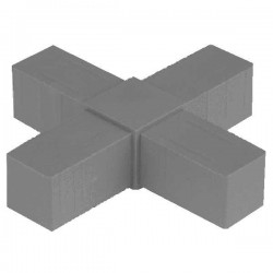 Connecteur Renforcé de forme "4 Plat" pour tubes 20mm x 20mm