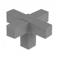 Connecteur Renforcé de forme "5 Dimensions" pour tubes 20mm x 20mm