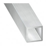 Tube carré aluminium 15mm x 15mm - Ep: 2mm - Long: 1m