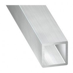 Tube carré aluminium 15mm x 15mm - Ep: 2mm - Long: 1m