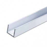 Barre aluminium en forme de "U" 20mm x 20mm - Ep: 2mm