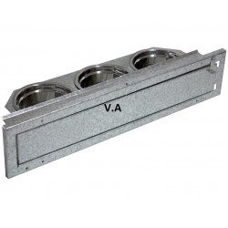 Plateau Tournant 3 Gamelles inox - Diam: 11cm