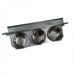 Plateau Tournant 3 Gamelles inox - Diam: 13,5cm