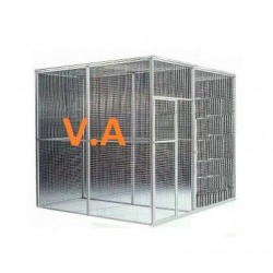 Volière Alu Soudée 2mx2mx2m - Grillage 13x13mm -  Fil 1.05