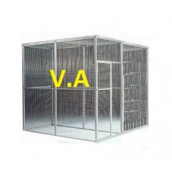 Volière Alu Soudée 2mx2mx2m - Grillage 25x25mm -  Fil 2.05