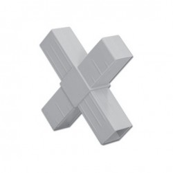 Connecteur Renforcé de forme "4 Plat" pour tubes 25mm x 25mm