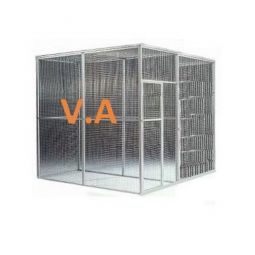 Kit Volière Alu 2mx2mx2m - Grillage 25x25mm -  Fil 2.05