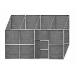 Volière Alu Soudée 4mx2mx2m - Grillage 19x19mm -  Fil 1.45